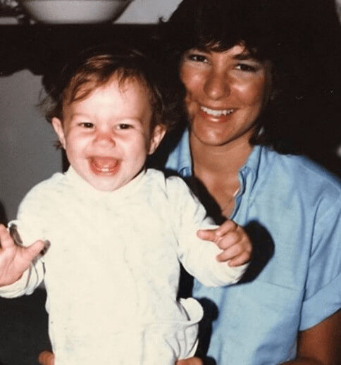 Natalie Herbick With Her Mother Vintage Picture